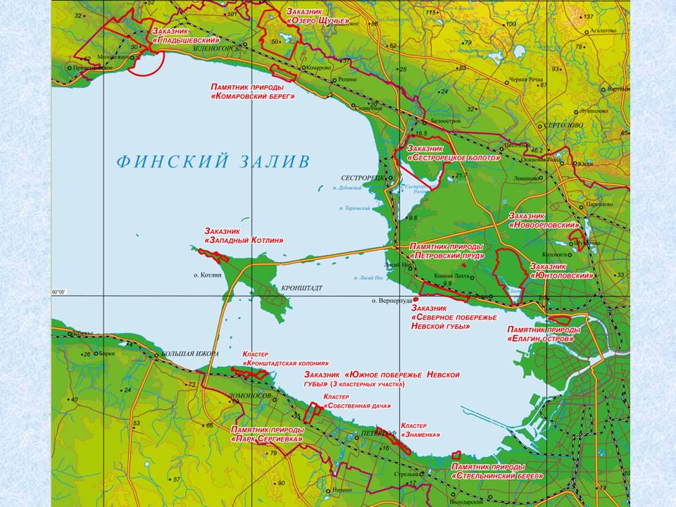 Карта финского залива подробная с островами на русском языке